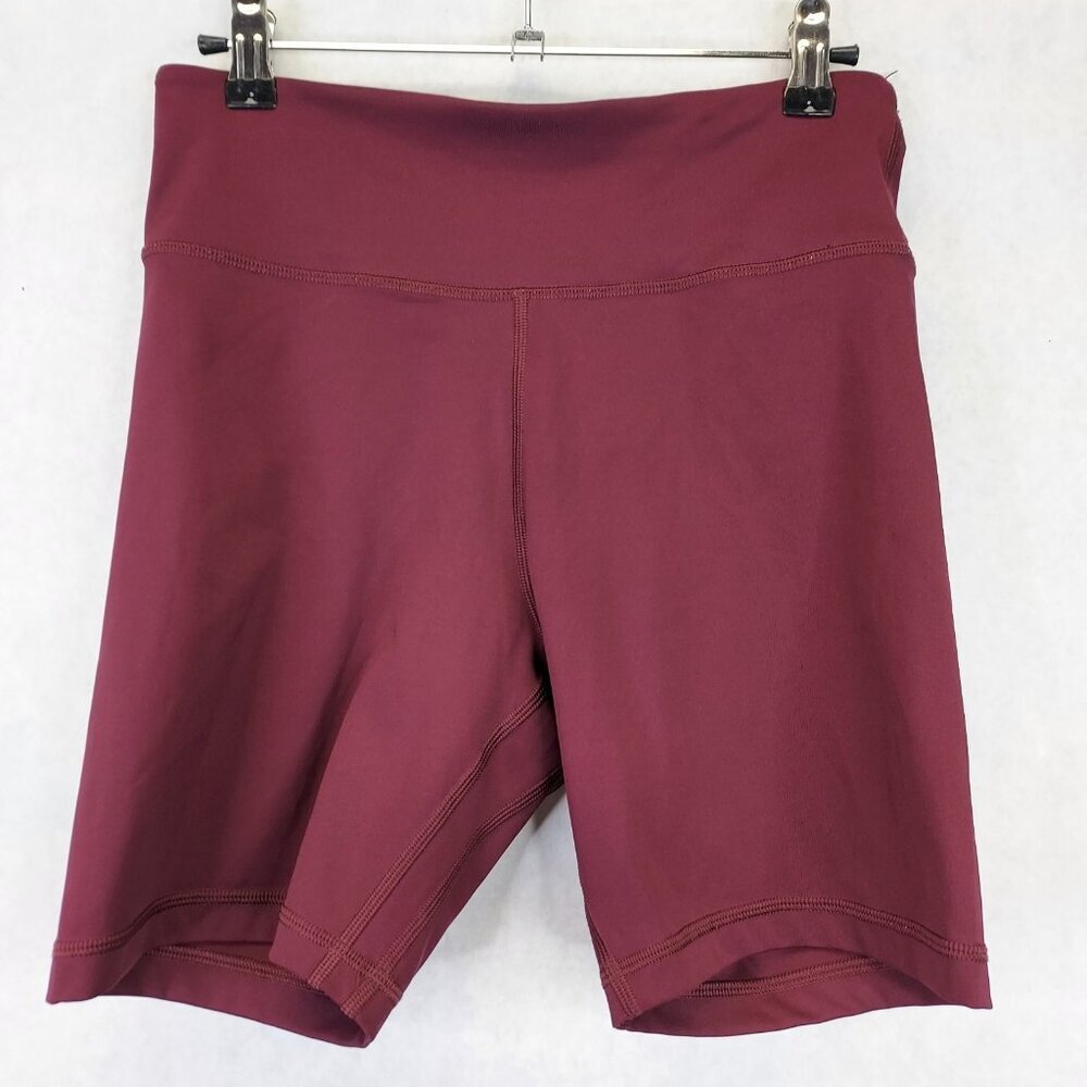 TenTree In Motion Bike Short Women M Sustainable Maroon Bootie Athletic Gorpcore